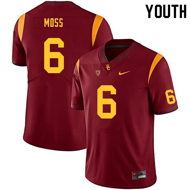 Youth #6 Miller Moss USC Trojans College Football Jerseys Sale-Cardinal